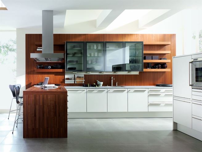 White and Wood in Harmony White Kitchen Cabinets