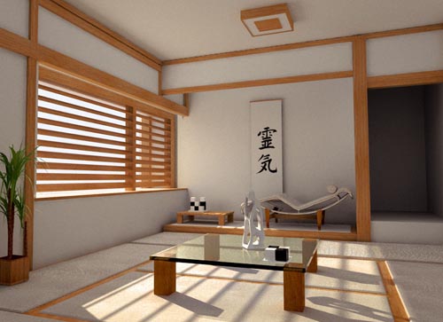 Japanese-living-room-with-modern-decoration