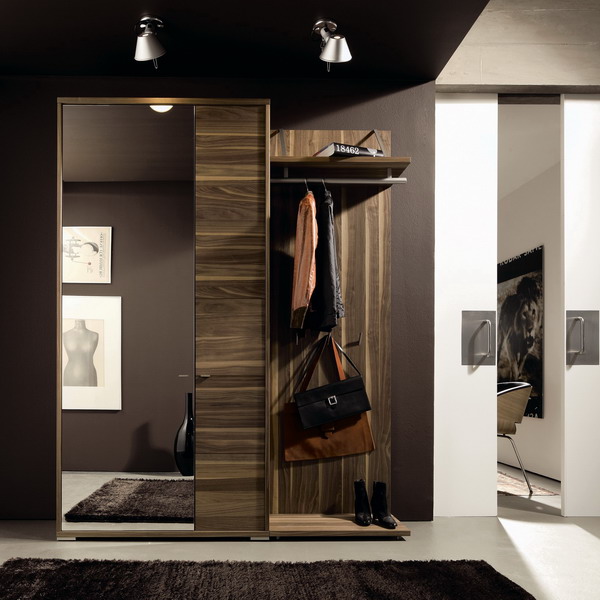 Contemporary-vestibule-furniture-dark-wood
