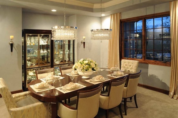 Elegant modern family dining room decor furniture ideas