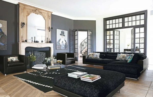 black-sofa-living-room-furniture-roche-bobois 7
