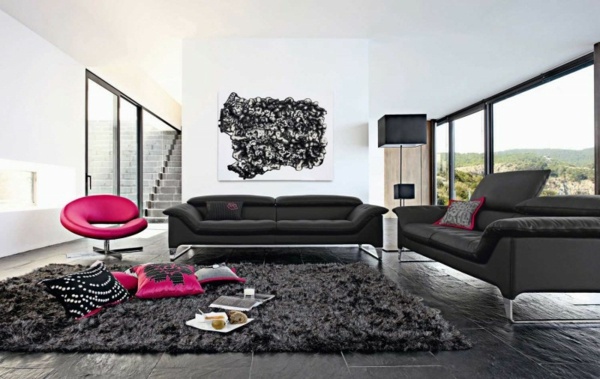 black-sofa-living-room-furniture-roche-bobois