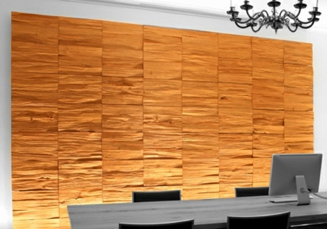 Wooden-tiles-Wall-decoration - Abstract-wood-panels-design