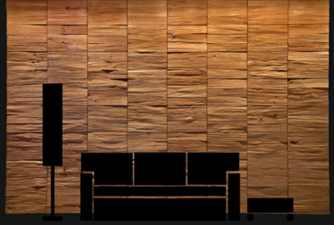 Wooden tiles Wall decoration - Abstract wood panels design