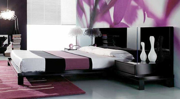low-bed-modern-bedroom-purple-decoration