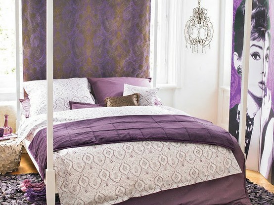 purple-bedroom-design-vintage-decoration-elements