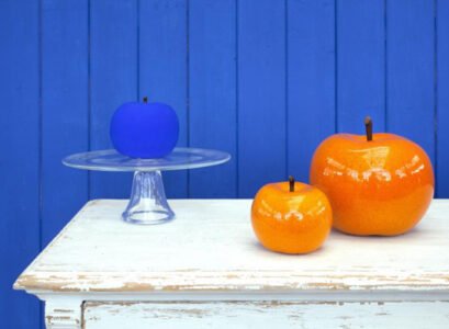 ceramic art orange apple center piece decoration