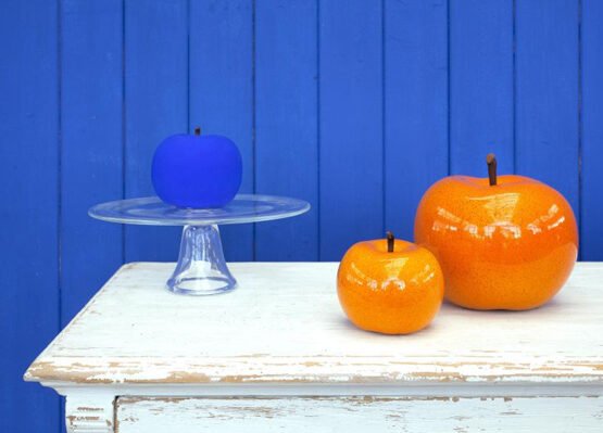 ceramic art orange apple center piece decoration