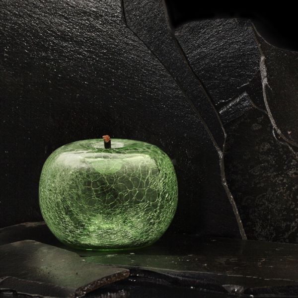 transparent green-apple-giant-sculpture