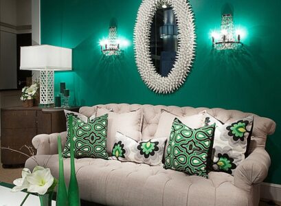 Contemporary- home -colour- design-emerald-green