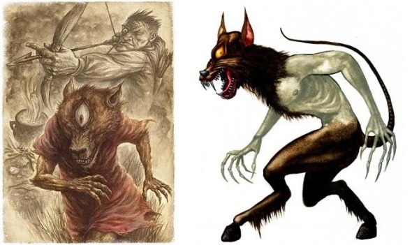 Demonic beings Stoglav werewolf like 