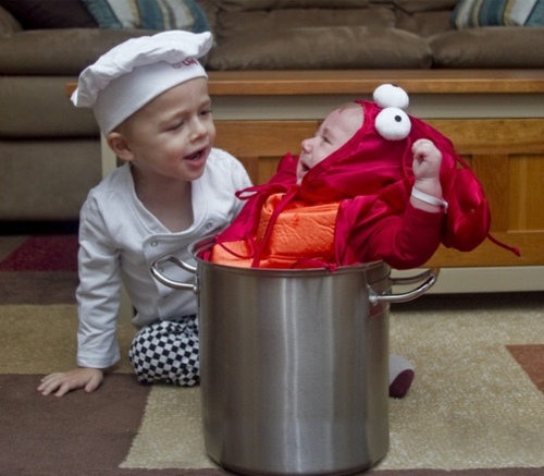 Funny Costumes Toddler Baby Chef Cook Lobster