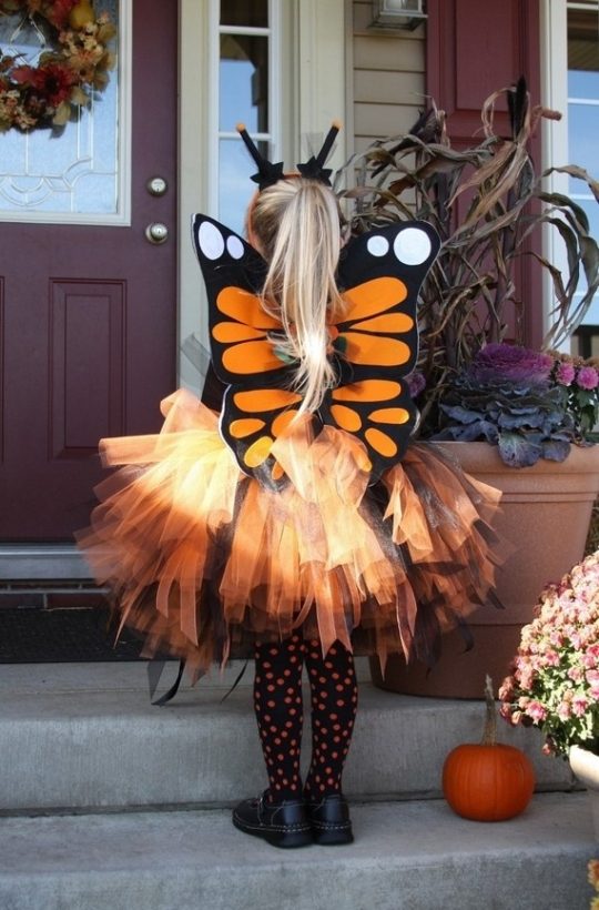 Halloween Costume girl tutu skirt monarch butterfly 