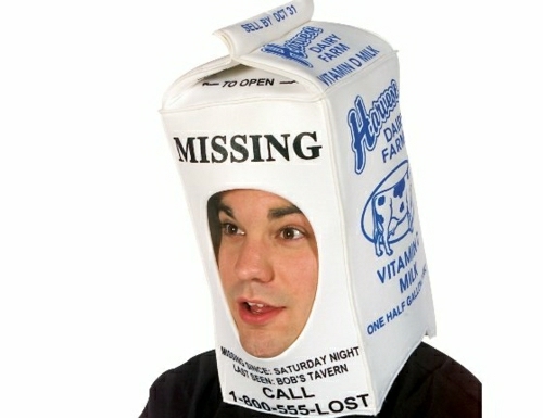 Halloween Costume missing person dairy pack 