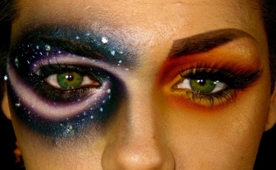 Halloween make up moon sun ideas woman 