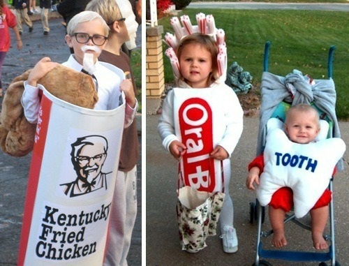 Original Costumes Childrens KFC founder Toothbrush tooth