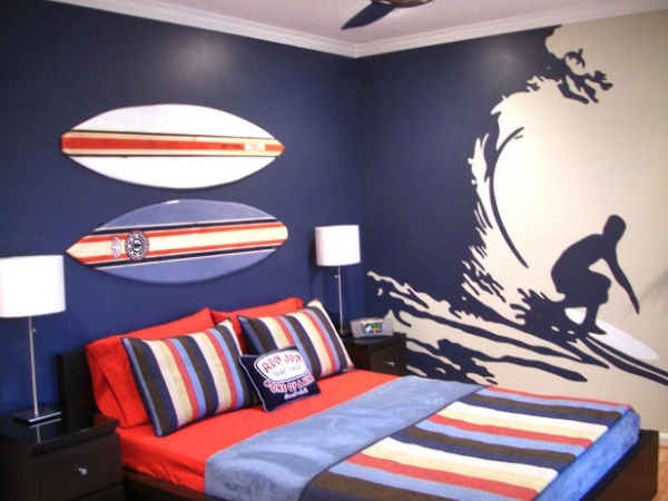 Teenage Boys Bedroom surf lover design