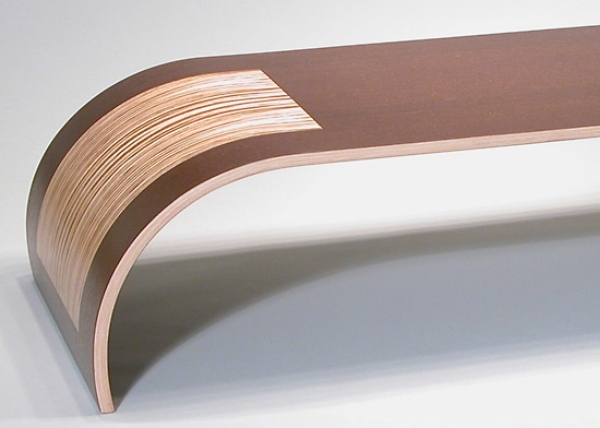 Toboggan coffee table design detail