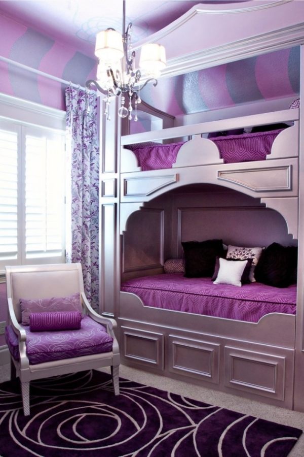 children room colourful purple