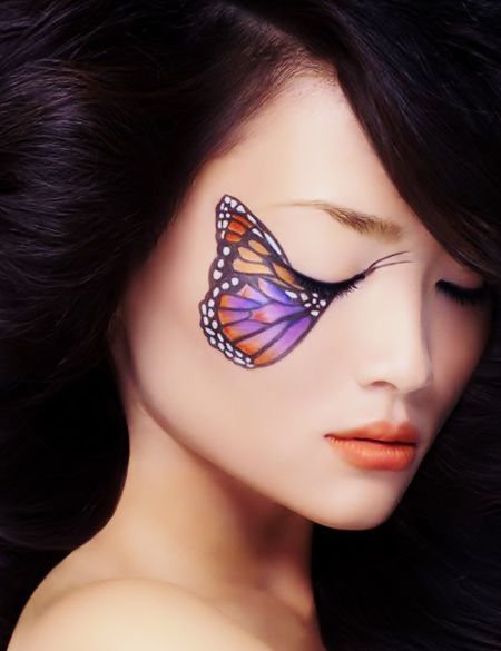 non creepy make up butterfly girl ideas 