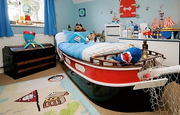 pirate styled kids bedroom