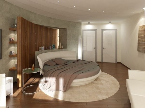 round-beds-wooden wall textural elements beige brown