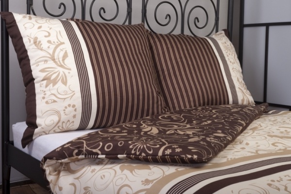 stylish brown beige bed linen sets