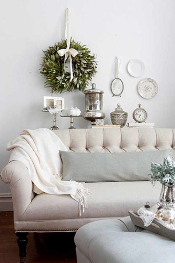 white christmas decoration living room