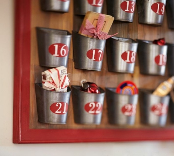Advent Calendar cups numbers for small sweets christmas decor
