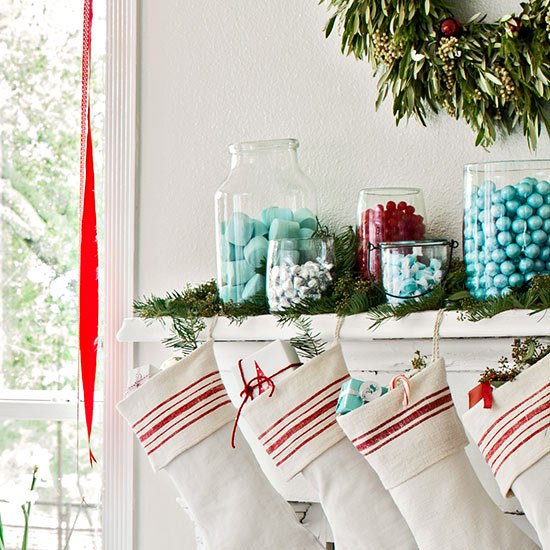 crafts ideas ornaments and stockings mantel