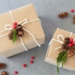 Christmas-gift-wrapping- ideas-natural-materials-pine-cones-branches