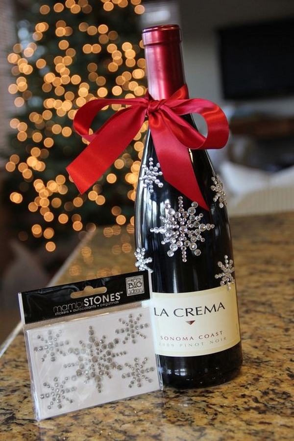 15 creative and beautiful ideas for Christmas wine wrapping