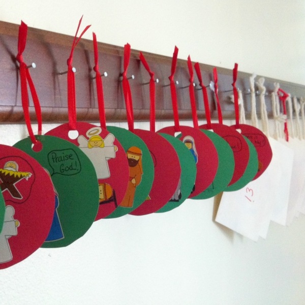 Coat hanger wall decoration for Christmas
