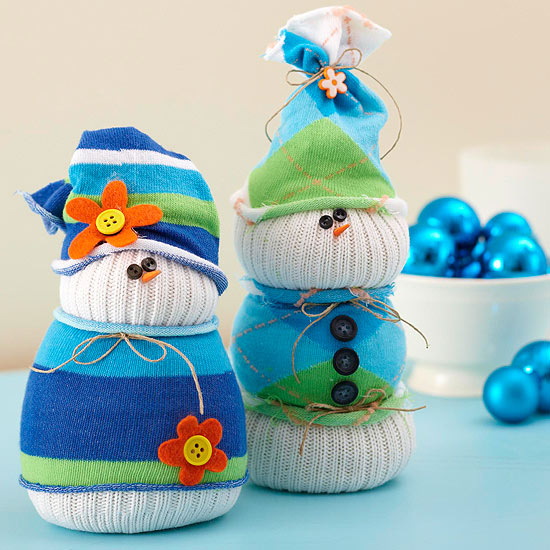 christmas holiday crafts Cute Sock Snowman