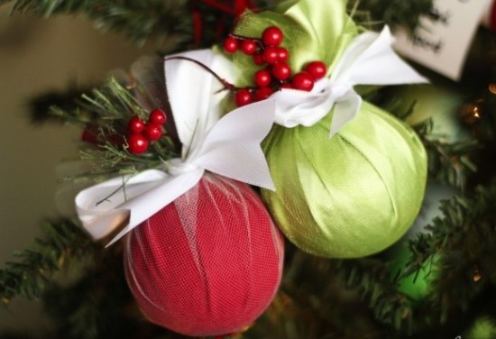 Easy crafts ideas wrapped tree ornament