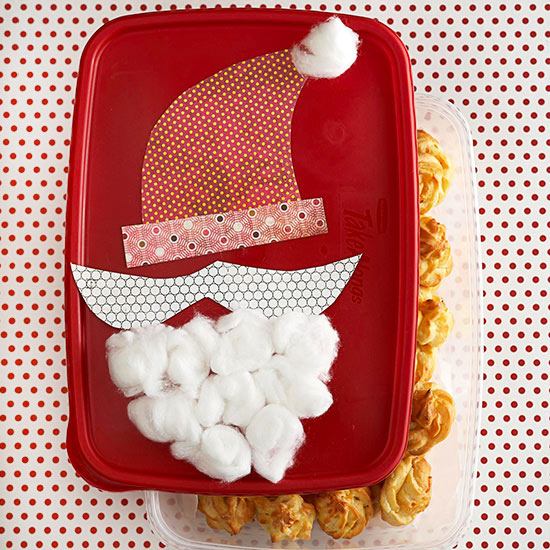 Eat sweet decorating ideas Santa Claus hat beard children crafts