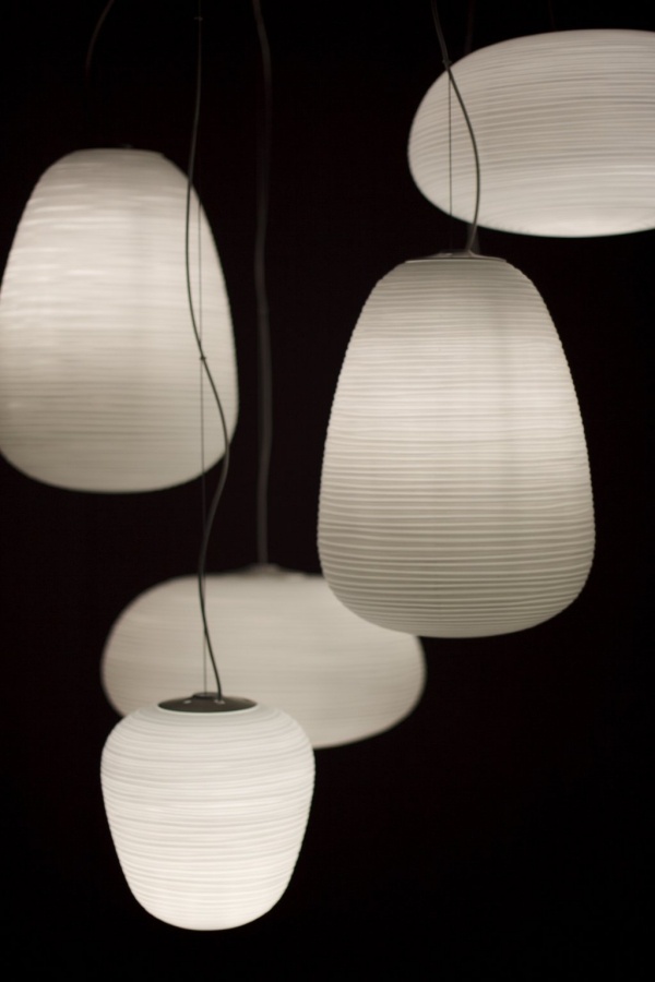 Frosted glass lantern lamps by Foscarini pendant