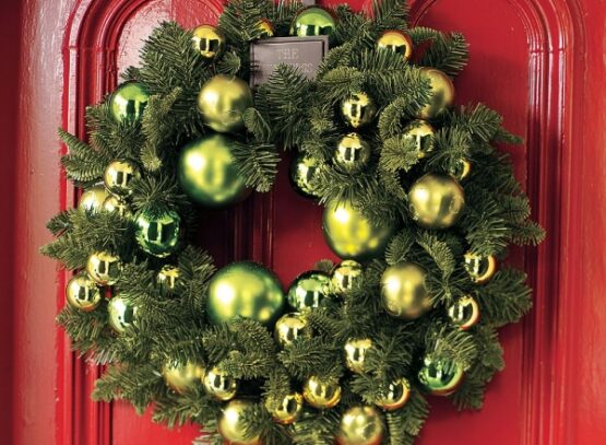 Lavish-front-door-christmas-wreath