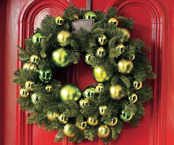 Lavish-front-door-christmas-wreath