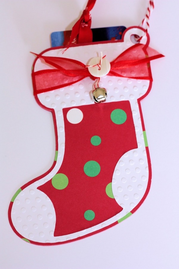 Stocking gift card holder cristmas craft ideas