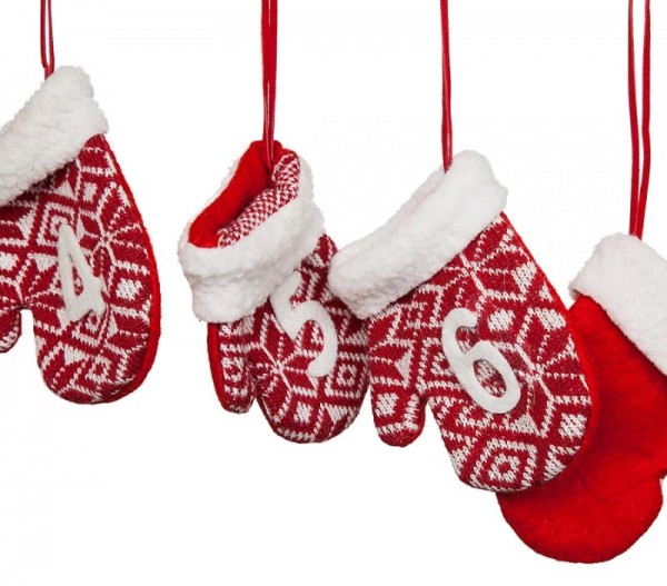advent calendar christmas decoration ideas mittens