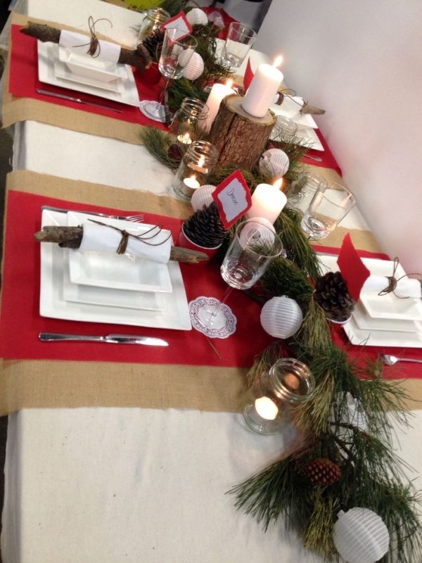 beautiful table setting rustic style and elements