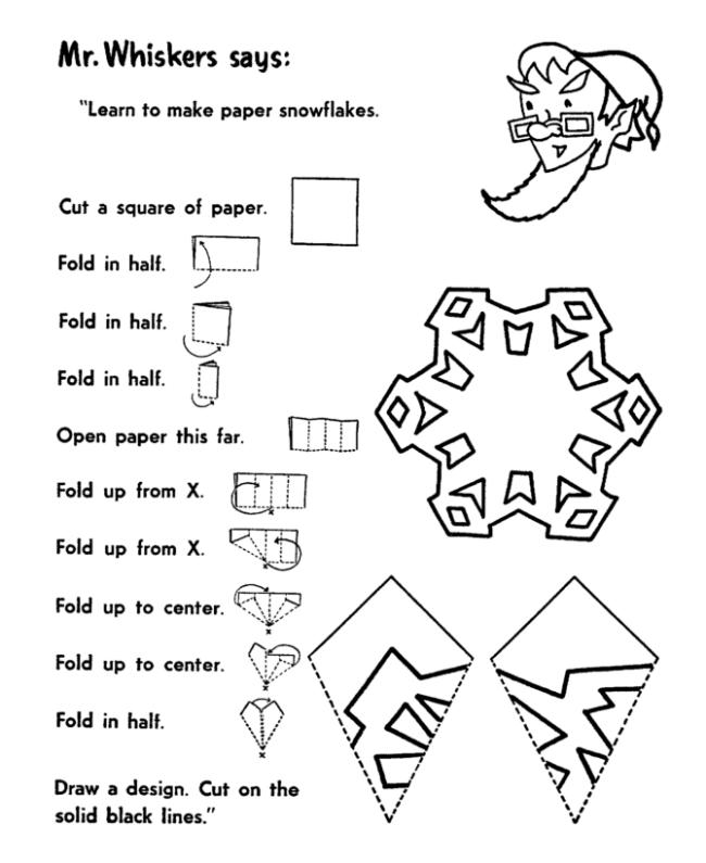 activities kids games cut out snowflakes