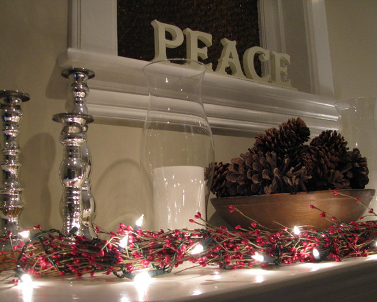 christmas mantel decoration traditional style