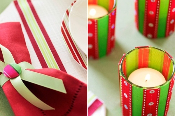 colourful ribbon accents decoration