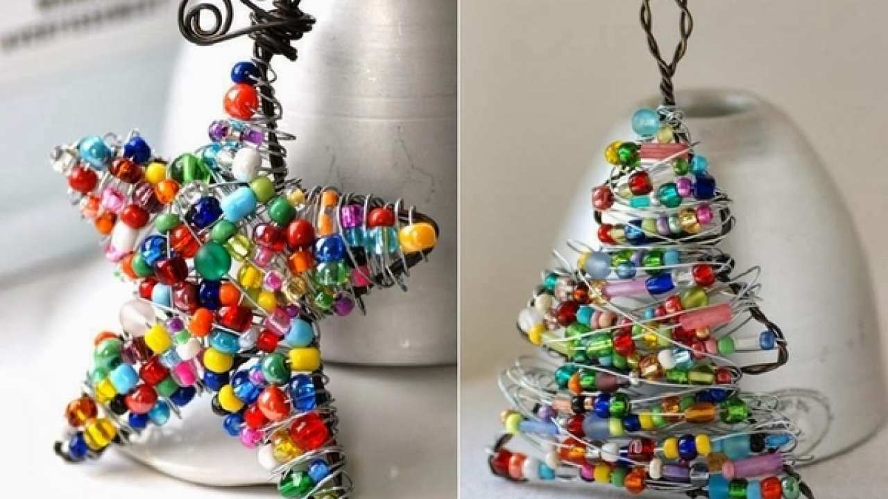 beaded wire christmas tree