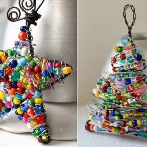 wire and bead ornaments