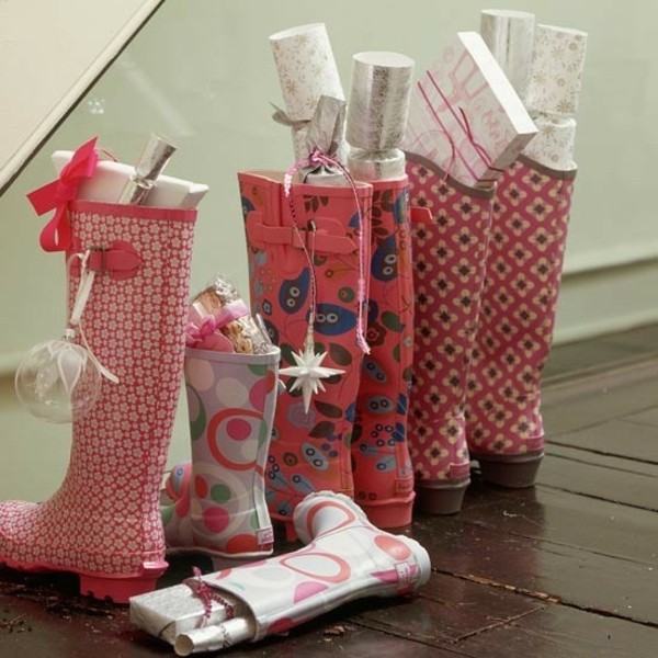 creative Christmas home decoration ideas boots christmas presents