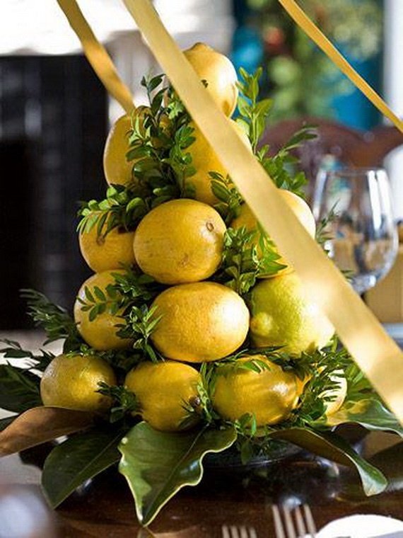 alternative tabletop lemons evergreens