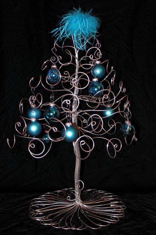 original ornaments tree with blue decoration